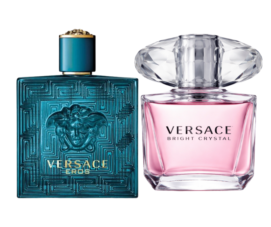 Versace Bright Crystal EDT 90 ml & Versace Eros EDT 100 ml Pack of 2